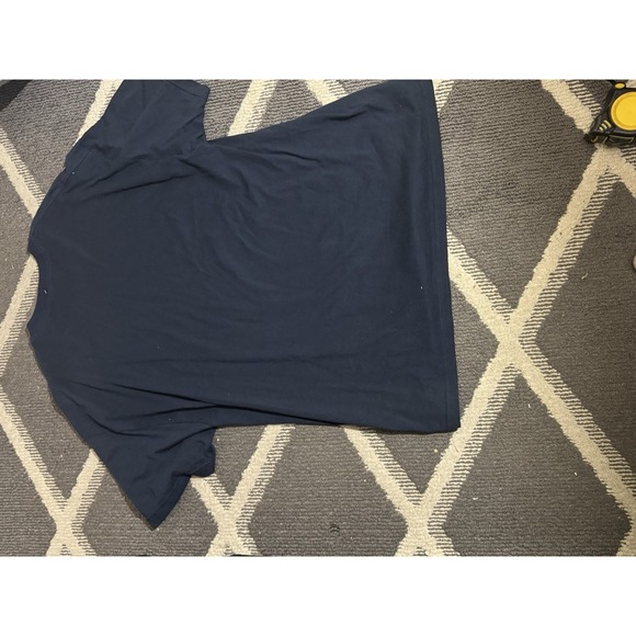 Vintage 90s Nike Big Logo Center Swoosh T Shirt Mens XL Dark Blue Made In USA - Picture 4 of 4